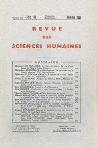  PU du Septentrion - Revue des Sciences Humaines N° 130, 4/1968 : .