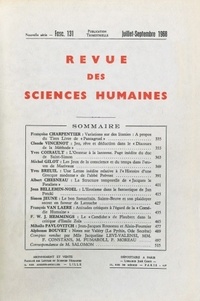  PU du Septentrion - Revue des Sciences Humaines N° 131, 7/1968 : .