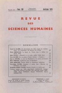  PU du Septentrion - Revue des Sciences Humaines N° 138, 4/1970 : .