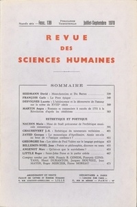  PU du Septentrion - Revue des Sciences Humaines N° 139, 7/1970 : .