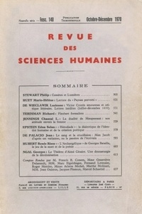  PU du Septentrion - Revue des Sciences Humaines N° 140, 10/1970 : .