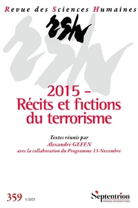 2015 - Récits et fictions du terrorisme