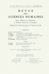  PU du Septentrion - Revue des Sciences Humaines N° 45, 1/1947 : .