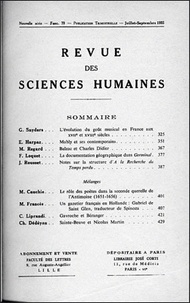  PU du Septentrion - Revue des Sciences Humaines N° 79, 7/1955 : .