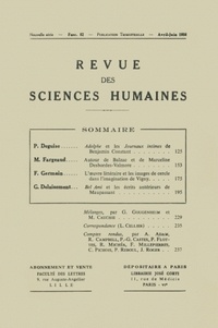  PU du Septentrion - Revue des Sciences Humaines N° 82, 4/1956 : .