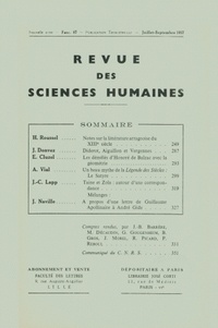  PU du Septentrion - Revue des Sciences Humaines N° 87, 7/1957 : .