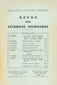  PU du Septentrion - Revue des Sciences Humaines N° 95, 7/1959 : .