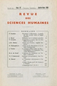  PU du Septentrion - Revue des Sciences Humaines N° 97, 1/1960 : .
