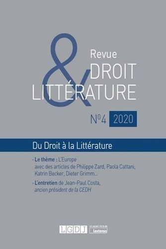 Revue Droit & Littérature N° 4/2020