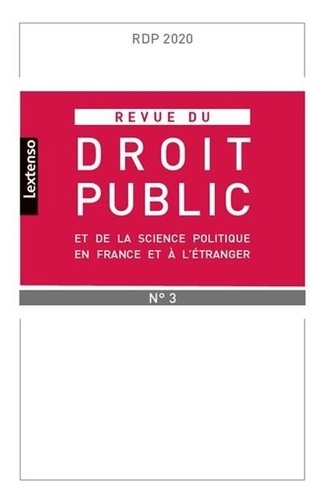 Yves Gaudemet - Revue du droit public et de la science politique en France et à l'étranger N° 3, mai-juin 2020 : .