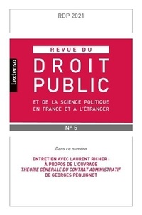 Yves Gaudemet - Revue du droit public et de la science politique en France et à l'étranger N° 5, septembre-octobre 2021 : .