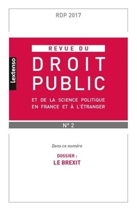 Revue du droit public N° 2, février 2017