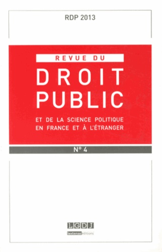 Yves Gaudemet - Revue du droit public N° 4, Juillet-août 2013 : .