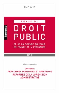  LGDJ - Revue du droit public N° 5, octobre 2017 : .