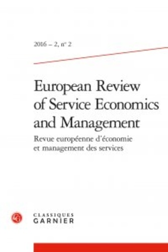 Revue européenne d'économie et management des services 2016, N°2 Varia