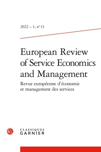 Revue européenne d'économie et management des services N° 13, 2022-1