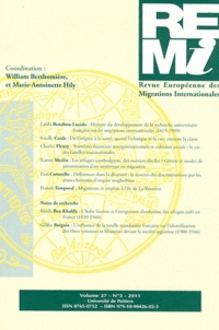 William Berthomière et Marie-Antoinette Hily - Revue européenne des migrations internationales Volume 27 N° 3/2011 : .