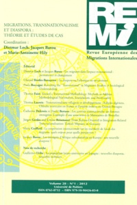 Dietmar Loch et Jacques Barou - Revue européenne des migrations internationales Volume 28 N° 1/2012 : Migrations, transnationalisme et diaspora : théorie et études de cas.
