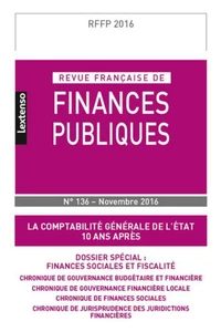 Revue française de finances publiques N° 136/2016