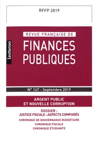Argent public et nouvelle corruption
