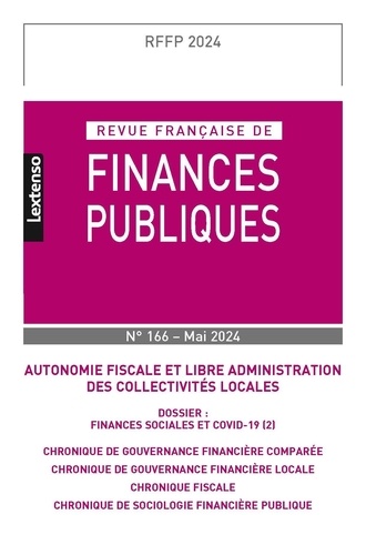 Revue française de finances publiques N° 166, mai 2024