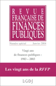 Vingt ans de finances publiques 1983-2003