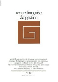  Anonyme - Revue française de gestion N° 14, janvier-février 1978 : .