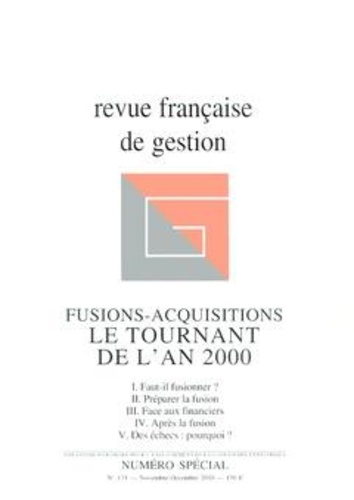 Hermes - Revue française de gestion N° Spécial 131 Novembre-Décembre 2000 : .