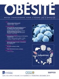 Revue francophone pour l'étude de l'obésité Volume 14 N°4, décembre 2019