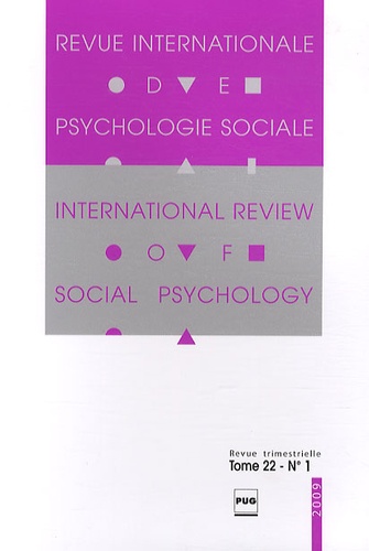 Gabriel Mugny - Revue Internationale de Psychologie Sociale N° 22-1, 2009 : .