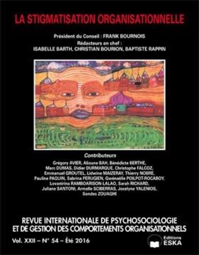  Eska - Revue internationale de psychosociologie N° 54, été 2016 : La stigmatisation organisationnelle.