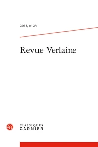 Revue Verlaine N° 23, 2025