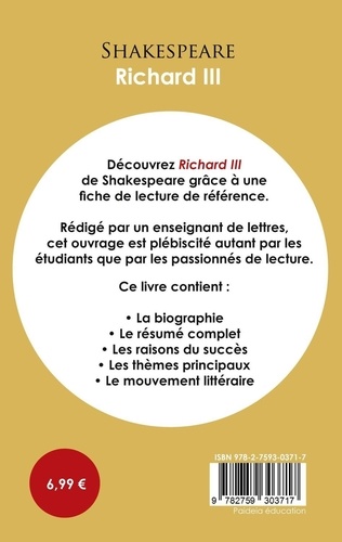 Richard III. Fiche de lecture