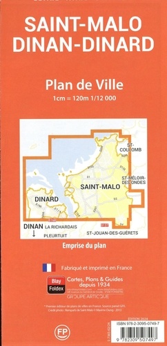 Saint-Malo - Dinan - Dinard. 1/12 000