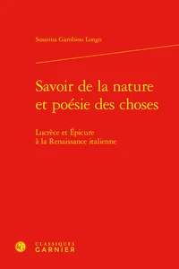 Savoir de la nature et Poésie des choses