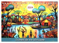Scènes de vie africaine (Calendrier de bureau 2026 DIN A5 vertical), CALVENDO calendrier mensuel