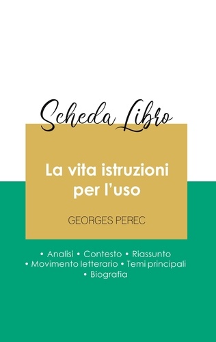 Georges Perec - Scheda libro La vita istruzioni per l'uso di Georges Perec (analisi letteraria di riferimento e riassunto completo).