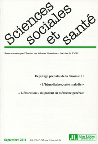 Vololona Rabeharisoa - Sciences Sociales et Santé N° 29, septembre 201 : .