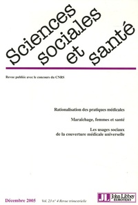 Patrick Castel et Sébastien Dalgalarrondo - Sciences Sociales et Santé Volume 23 N° 4, Déce : .