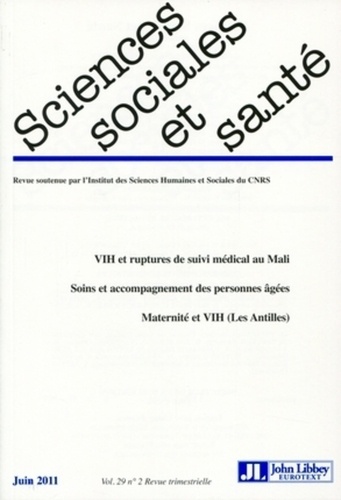 Marcel Calvez et Vololona Rabeharisoa - Sciences Sociales et Santé Volume 29, N°2, Juin : .