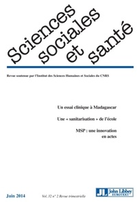  Collectif - Sciences Sociales et Santé Volume 32 N° 1/2014 : .