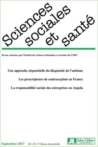 Hélène Bretin et Magali Robelet - Sciences Sociales et Santé Volume 35 N° 3, Septembre 2017 : .