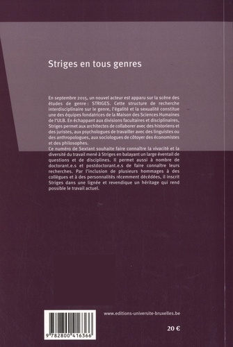 Sextant N° 35/2018 Striges en tous genres