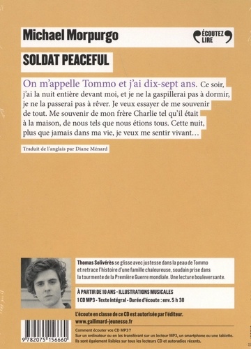 Soldat Peaceful  avec 1 CD audio MP3