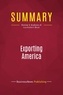 Publishing Businessnews - Summary: Exporting America - Review and Analysis of Lou Dobbs's Book.