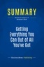 Publishing Businessnews - Summary: Getting Everything You Can Out of All You've Got - Review and Analysis of Abraham's Book.