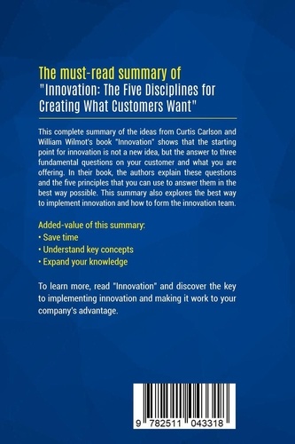 Summary: Innovation. Review and Analysis of Carlson and Wilmot's Book