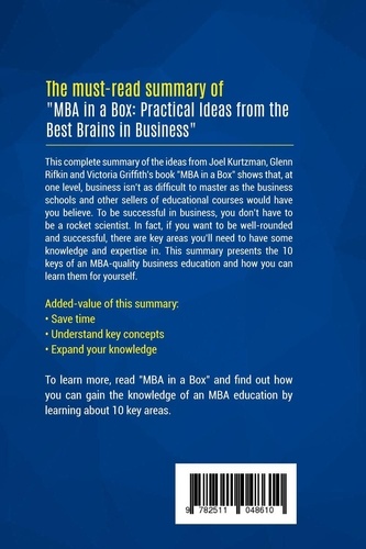 Summary: MBA in a Box. Review and Analysis of Kurtzman, Rifkin and Griffith's Book