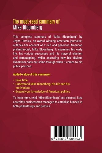 Summary: Mike Bloomberg. Review and Analysis of Joyce Purnick's Book