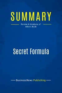 Summary: Secret Formula